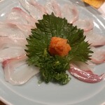 Tsukiji Sushi Iwa - 本日の薄造り(鯛)
