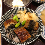 Sachi Fukuya Cafe - すずきの西京焼とうなぎご飯の定食