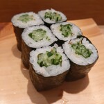 Tsukiji Sushi Iwa - カッパ巻(大葉白ゴマin)