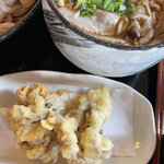 田舎うどん てつ - 舞茸天はカリッとサクッと
