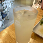 Gecchuu - ◯柚子サワー¥660(合わせ柚子日本酒仕込み)…甘くないのでサッパリいただける美味しいサワー♪