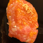 鮨 あらい - 追加のおはぎです。沢庵と白ネギの食感が好き