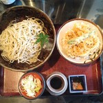 そば半 - せいろ　かき揚げ丼ランチ(細麺、大盛り、そうめん風)