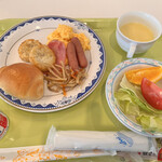 帝産ロッヂ - 朝食　ほかに和食メニューもありました