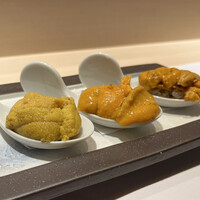 新橋 天鮨 - 雲丹3種食べ比べ