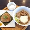 Tenmusutei - 納豆とろろ温玉そば（冷）＆ わさび天むす