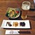 japanese restaurant 旬菜 籐や - 生ビール（３口飲みました）＆ 前菜３点盛り ＆ 野菜サラダ