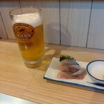 立呑み晩杯屋  - 生とシマアジ刺し