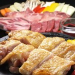 Nabe To Yougan Yakiniku Hanamaru - 牛ロース＆鶏モモ溶岩焼き