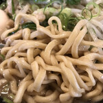 無鉄砲しゃばとん - 平打ち縮れ麺