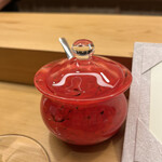 美会 - 途中、味変で自家製のなんだっけ黒酢？バルサミコみたいなやつ