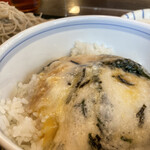 Teuchi Sobadokoro Sora - 山芋、生卵、刻み海苔