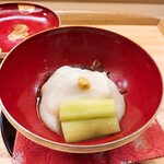 赤坂 菊乃井 - ⚫強肴「夏越しの薬石　豚角煮　じゃが芋餡　蓮芋　辛子」