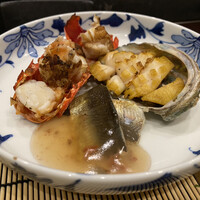石焼料理 木春堂 - 石焼(鮎、アワビ、伊勢海老)