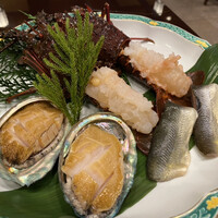 石焼料理 木春堂 - 石焼(鮎、アワビ、伊勢海老)