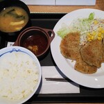 松屋 - 焼きかつ定食　790円