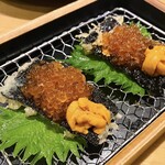 Sea urchin & salmon roe