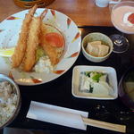 下町モダン食堂 - <2013/03/17>海老フライ定食￥７５０