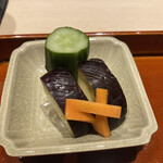 澤いち - お漬物（水茄子・胡瓜・人参）