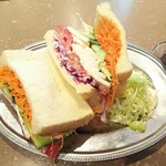 Wayou Secchuu Kis Sanagayama Resuto - チキンと野菜のヘルシーサンドイッチ980円