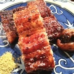 柳家 - １０月食事会　蒲焼+肝焼き