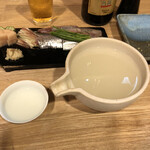 手打ちそばちくま - ⑨磐城壽 槽口直汲み生酒 限定、1杯目