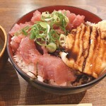 魚居酒屋 すなおや - 生まぐろ中落ちと煮穴子丼