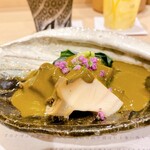 蕎麦割烹  倉田 - 房州産　雌貝鮑　500ｇ　アワビ肝ソース