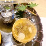 蕎麦割烹  倉田 - 秋田産蓴菜　＆ 能登産　岩海蘊