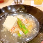 蕎麦割烹  倉田 - 毛蟹、豆腐、アスパラ、銀餡