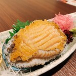 緑水亭 勝浦別館 翠海 - 鮑のお造り　コリコリした歯応えが楽しめます