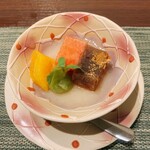 緑水亭 勝浦別館 翠海 - 白桃プリン　わらび餅、小玉スイカ、ミント