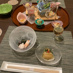 緑水亭 勝浦別館 翠海 - 先付けと前菜　いろいろと食べられます