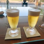 緑水亭 勝浦別館 翠海 - ウェルカムドリンクの生ビール