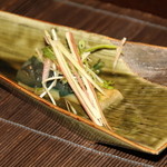 茜彩庵 山水 - 秋茄子含ませ 秋の薬味野菜 干し海老スープ