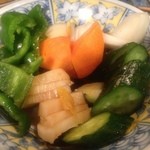 焼鳥 若竹 - サービスで頂いたお新香