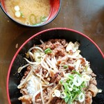 Nagahama Wasshoi - 焼肉丼にお味噌汁