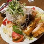 こよみ - 地鶏ユーリンチーサラダ　税込み1078円