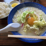 長崎ちゃんぽん 幸楽 - 特別に玉子を落としてもらいました！