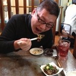 お好み焼吉野 - スジ煮込み   2013.3.17(日)13時半予約二人で、ホソ焼き、スジオムライスそば入り、ホソお好焼、ホソ入焼きうどん、スジ煮込み、スジ入りお好焼、焼き飯  飲物8000円也σ^_^