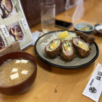 Tonkatsu Senkawa - アスパラチーズカツ定食@1450円
