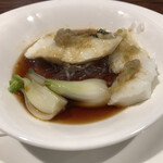 開化亭 - スズキとモンゴウイカのガーリック蒸し