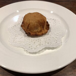 開化亭 - 雲丹と帆立のバターソース入り揚げ餃子