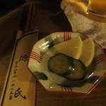 源氏 - 最初の１杯に付く糠漬け