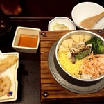 Kago no ya - 天然鯛の五目釜めしと天ぷら定食