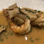 シャントレル - 車海老と夏セップのフリカッセ