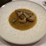 シャントレル - ❽車海老と夏セップのフリカッセ