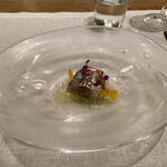 シャントレル - ❹島根県浜田港のアジのマリネ、ズッキーニ、トマト、柑橘