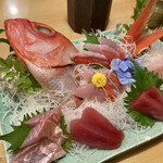 魚河岸 丸天 魚河岸店 - 金目鯛まぐろ刺身御膳