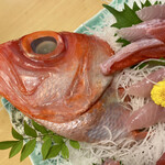 魚河岸 丸天 魚河岸店 - 金目鯛まぐろ刺身御膳